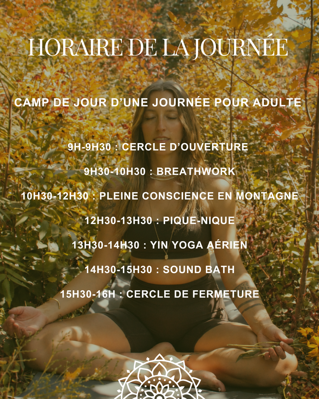 Wellness Camp d'un jour du samedi 17 octobre 2026
